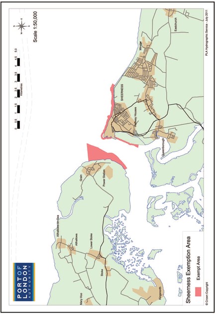 Sheerness Exemption Area Map