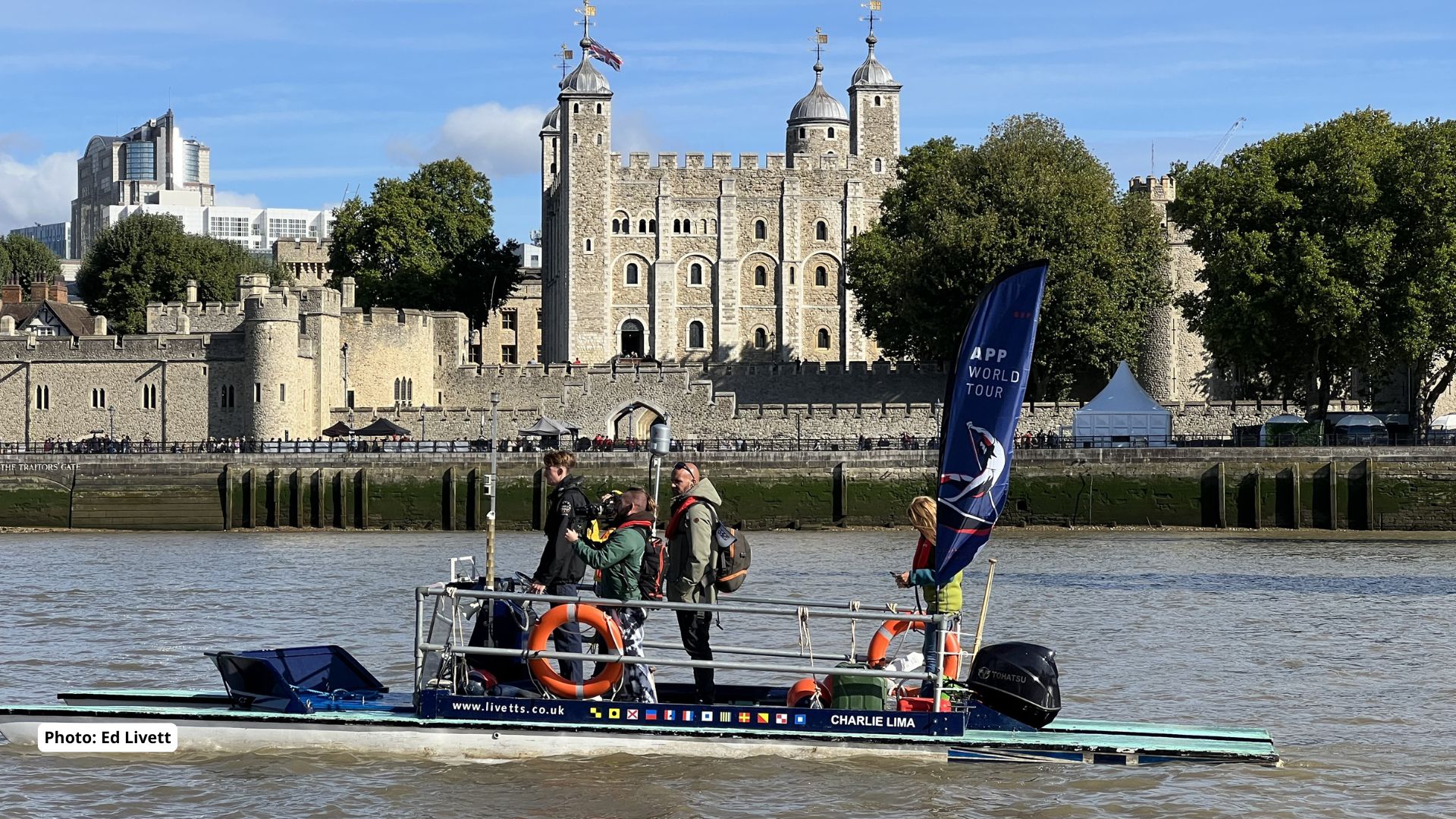 Filming on the River Thames