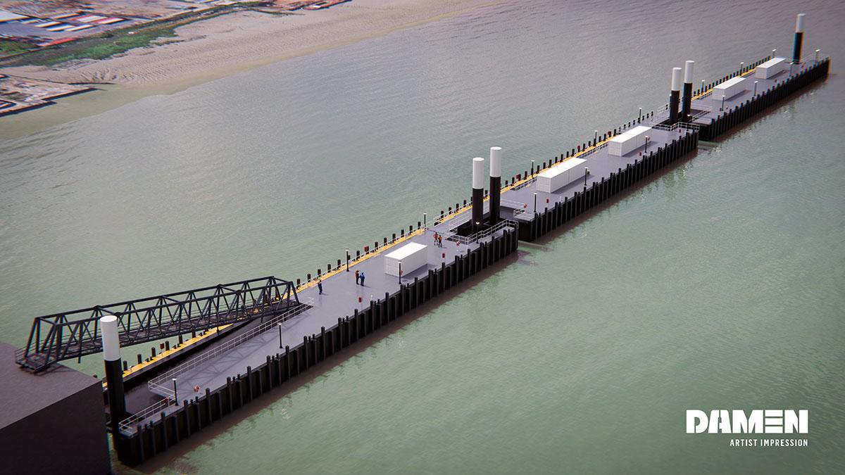 Artist impression of redeveloped Denton Berth 
