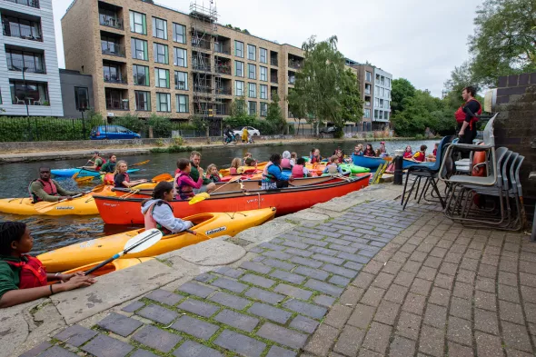 Laburnum Boat club on the canal