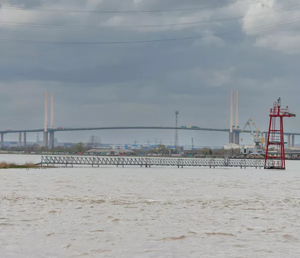 Dartford with the QEII bridge and Broadness