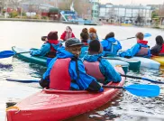 People in Kayaks at Islington Boat Club