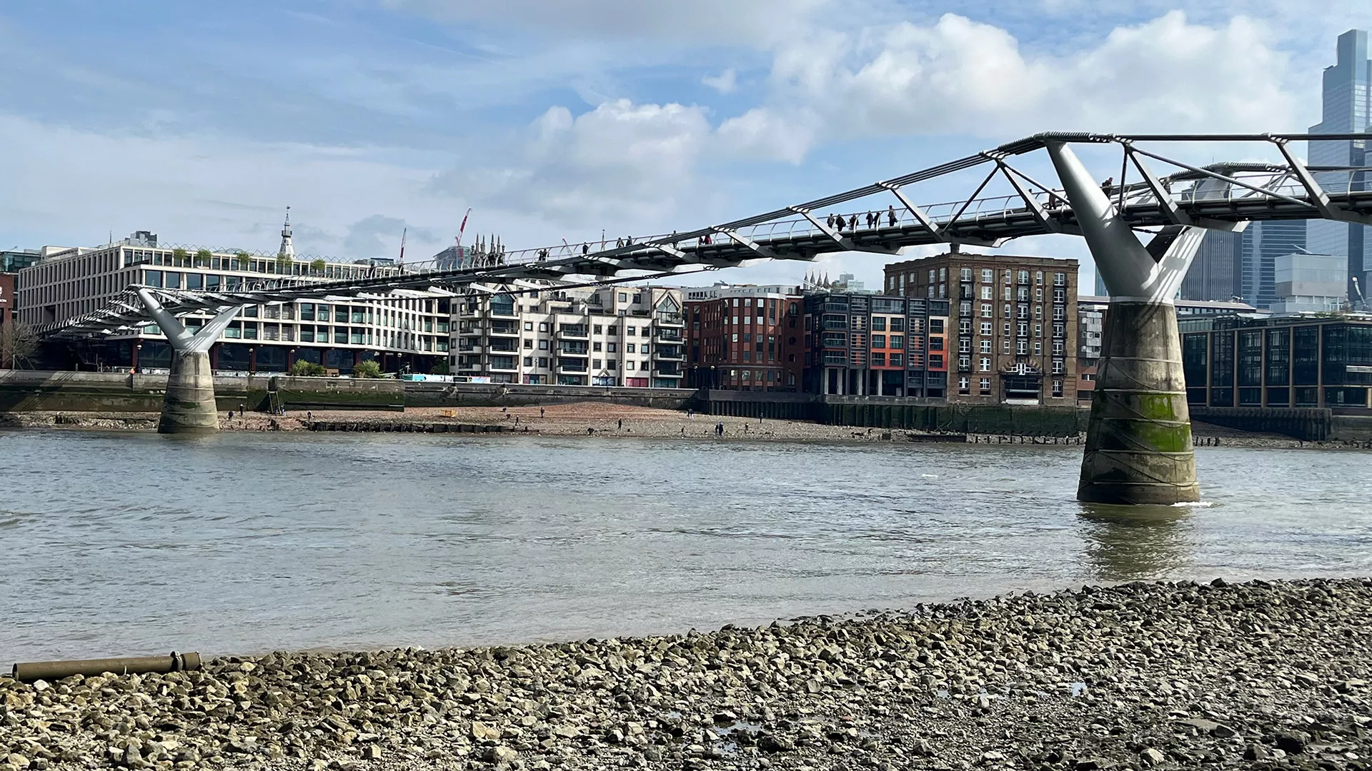 The Thames Foreshore near Millennium Bridge in central London